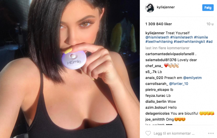 Bilde fra Kylie Jenner sin Instagram