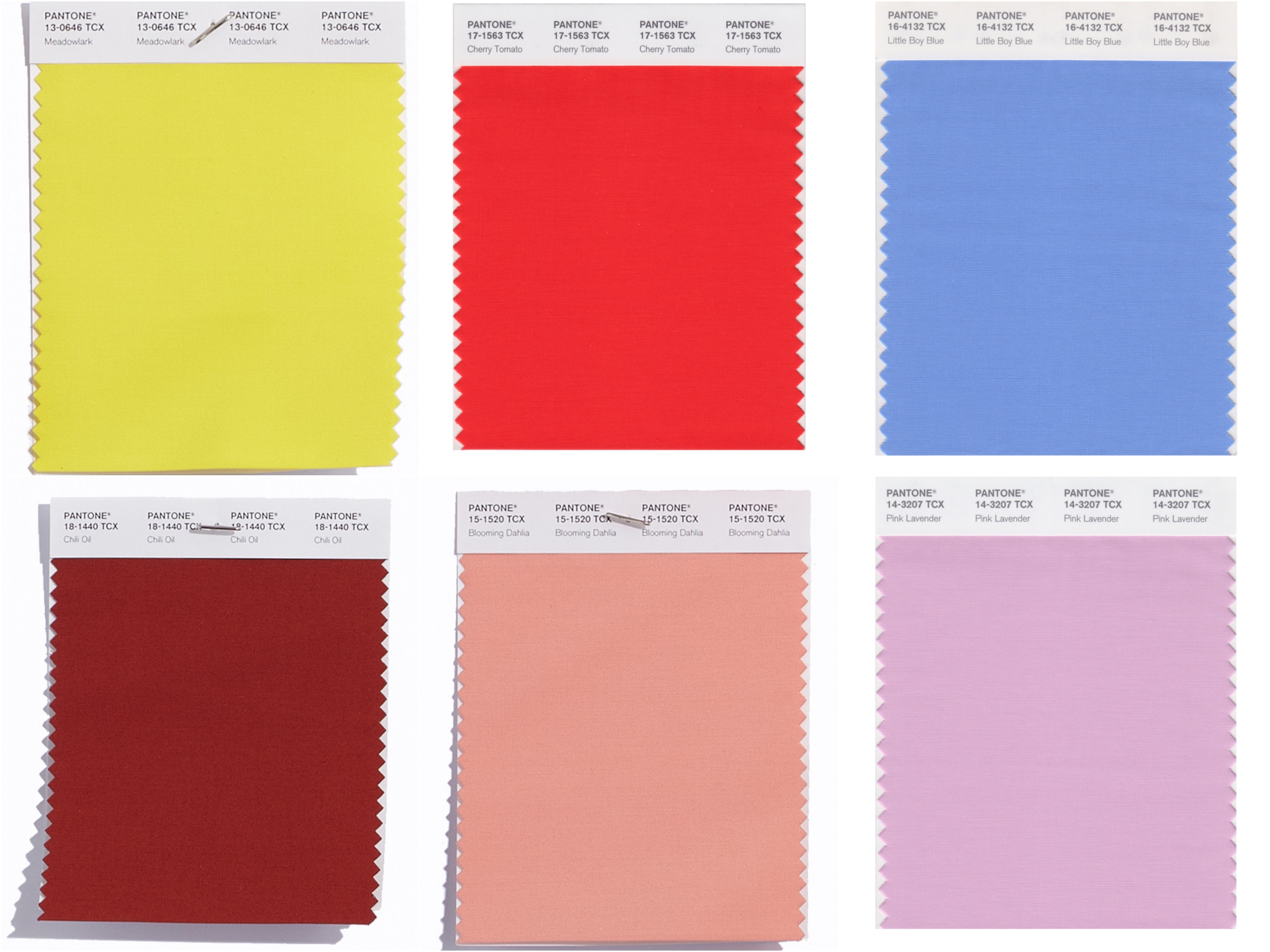 Fargepallett med de mest trendy fargene for 2018