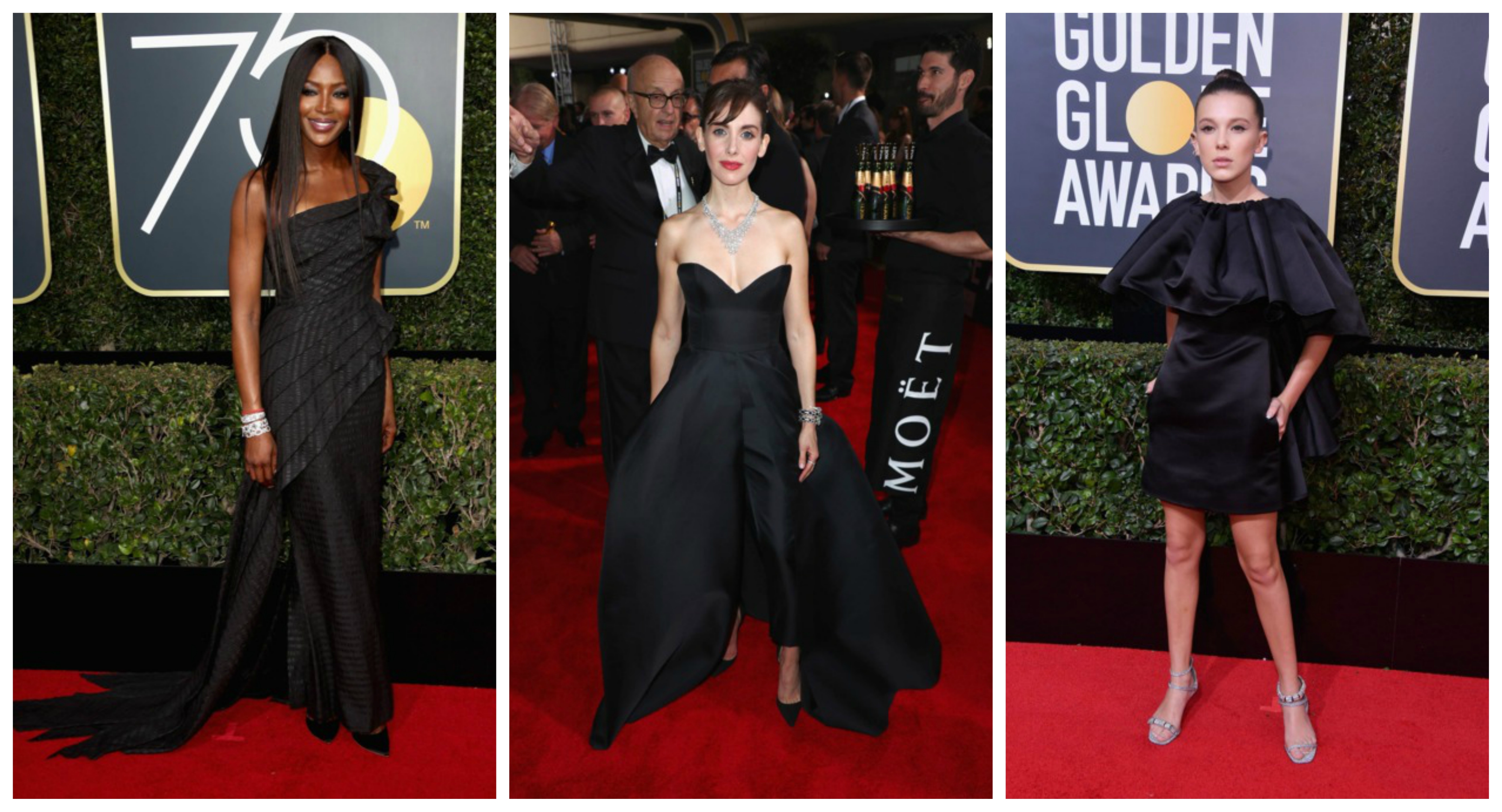 naomi-campbell-alliosn-brie-millie-bobby-brown-golden-globes-2018