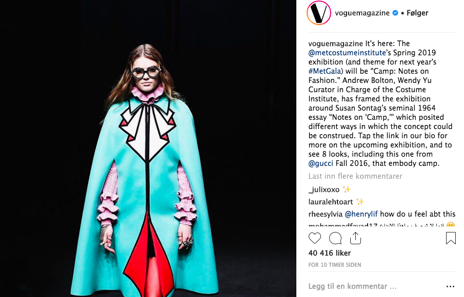 vogue avslører årets tema for met gallaen
