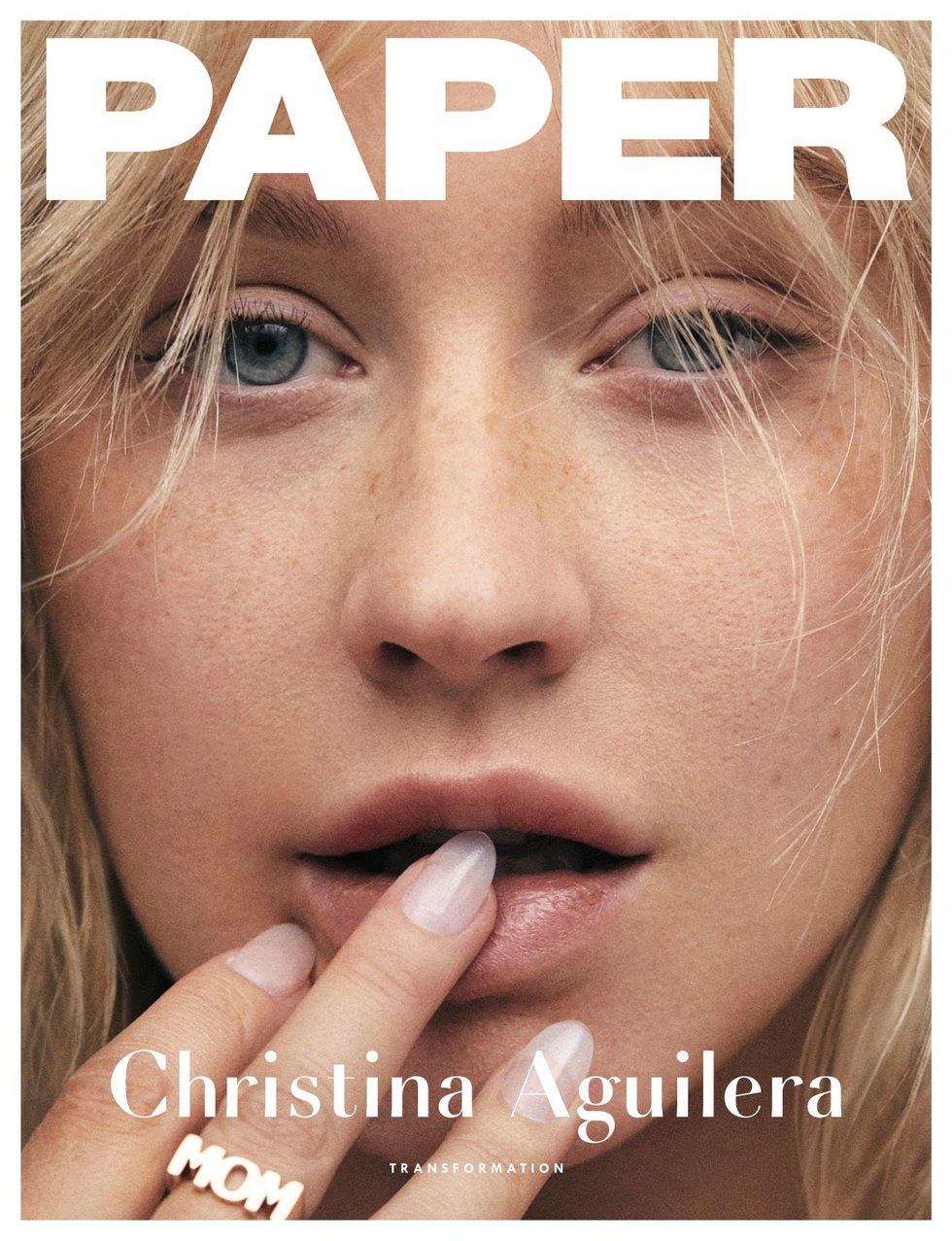 christina aguilera på forsiden av paper magazine