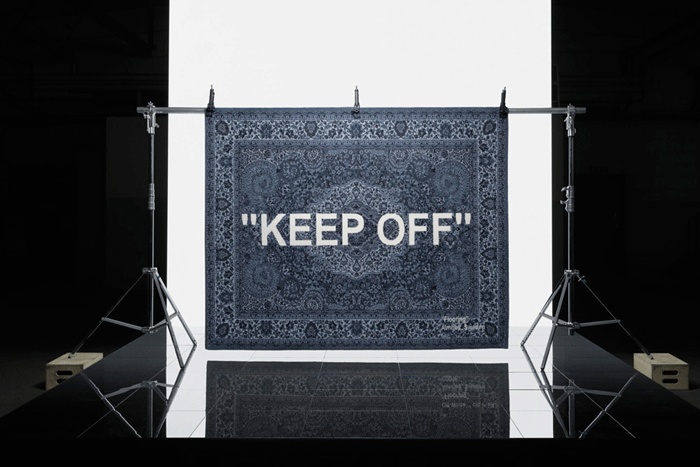 Ikea x Virgil-Abloh-teppet er til salgs hos Yme Universe i Oslo