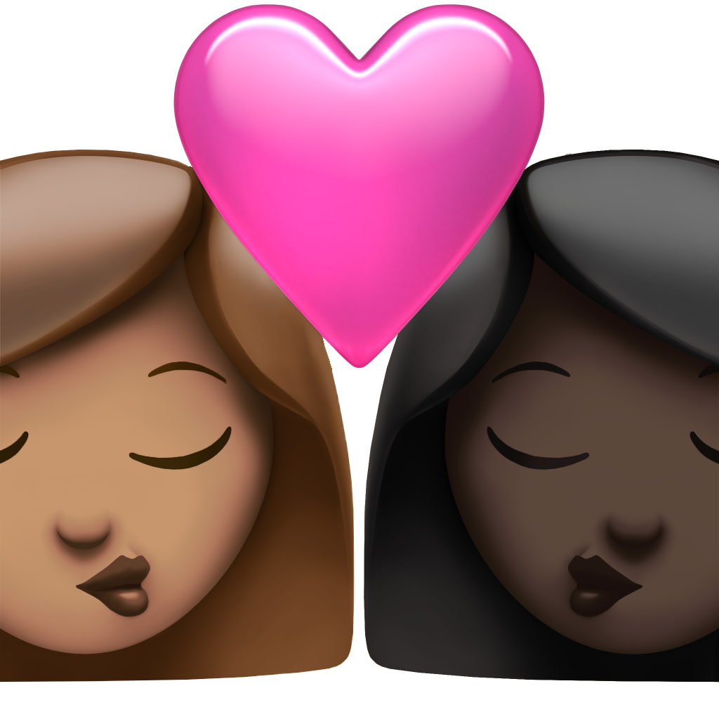 Par som kysser er blant årets nye emojis 