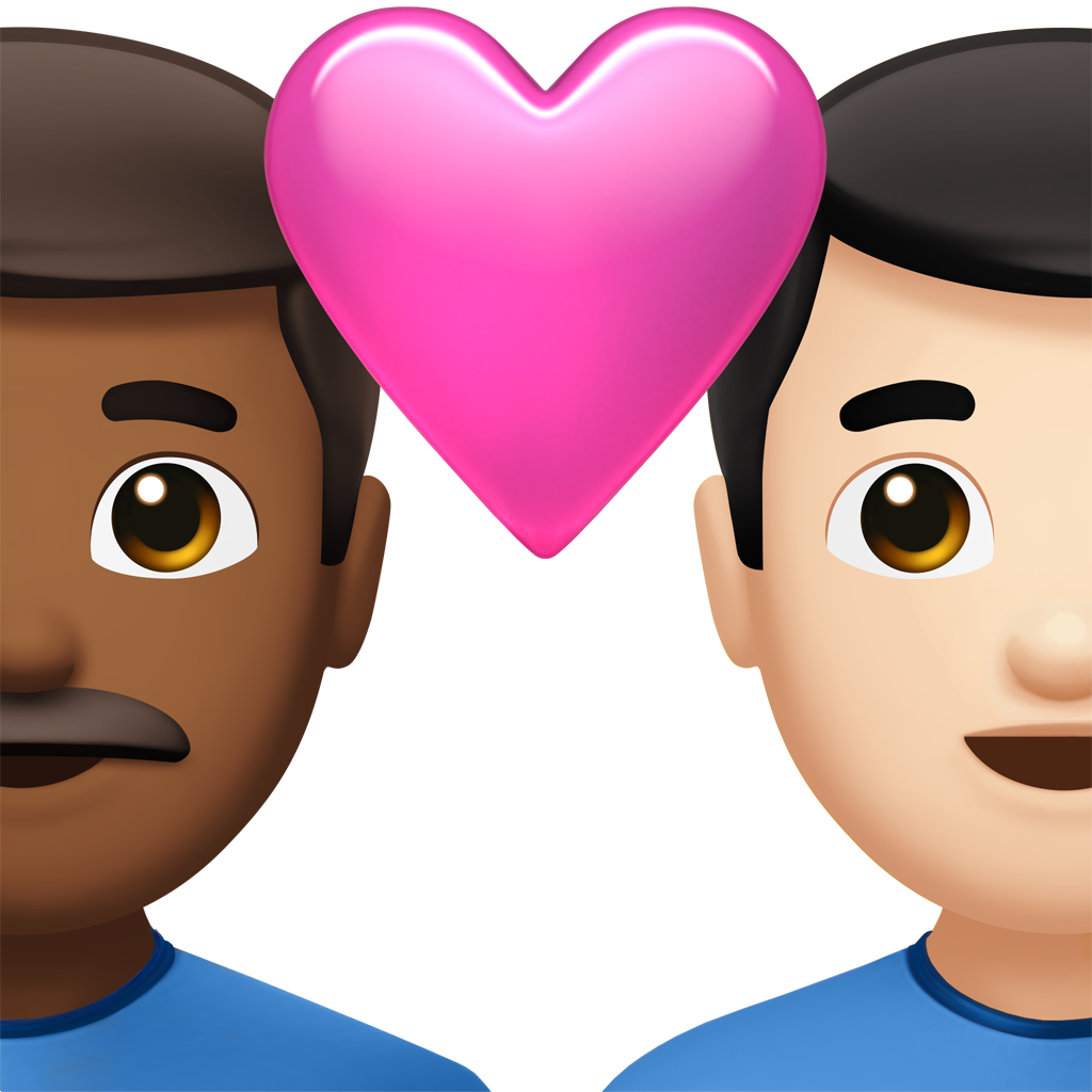 Et par med et hjerte i mellom seg er blant årets nye emojis 