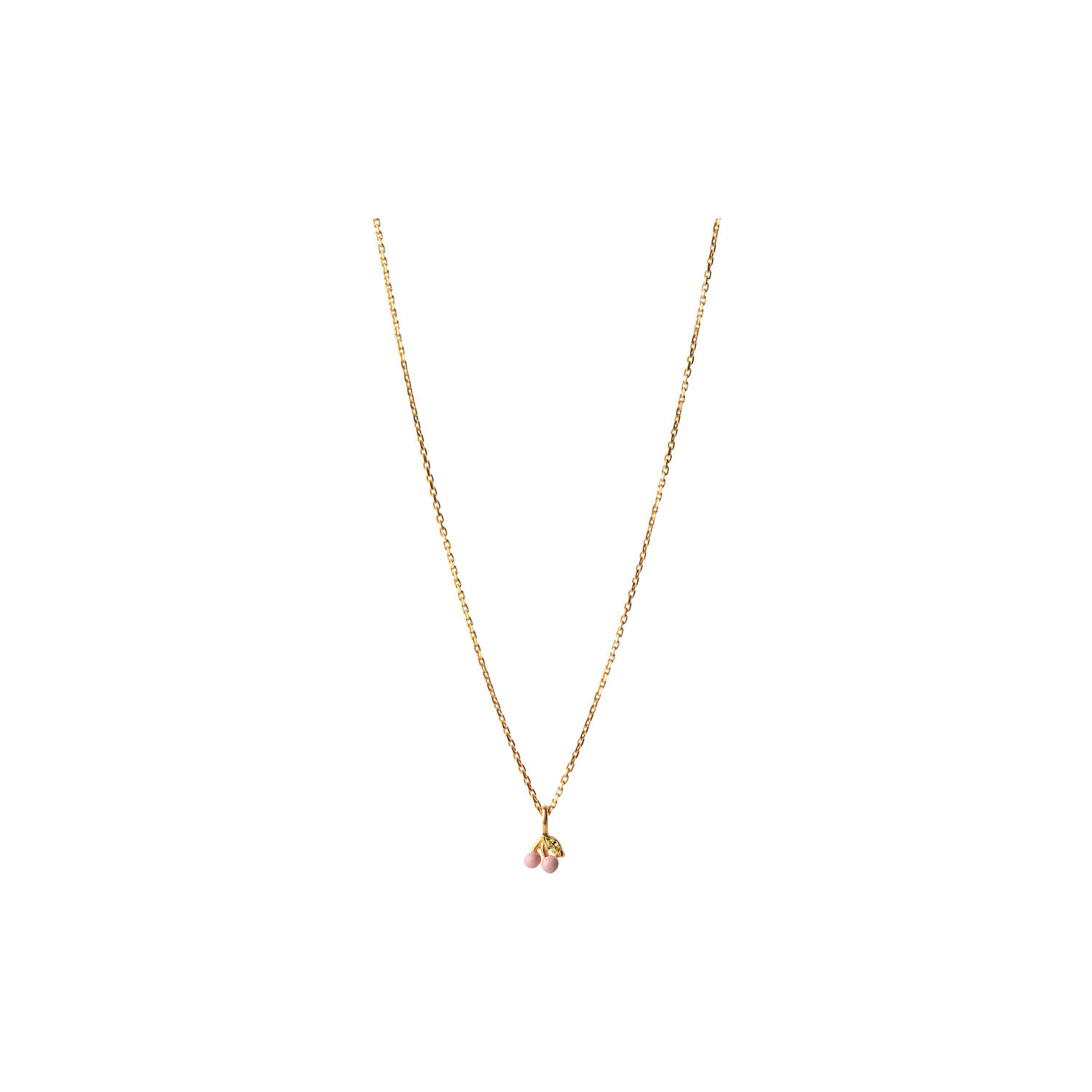 Lekkert smykke fra Enamel Copenhagen med et rosa anheng, kr 700 via Illums Bolighus.